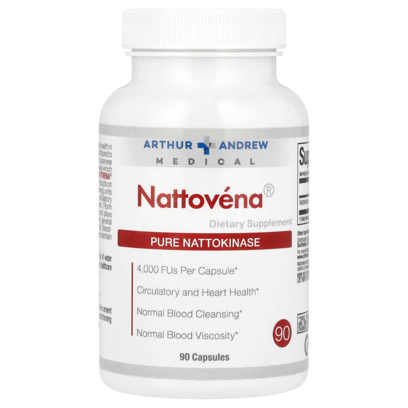 Arthur Andrew Medical Nattovena наттокиназа 4000 FU 90 капсул
