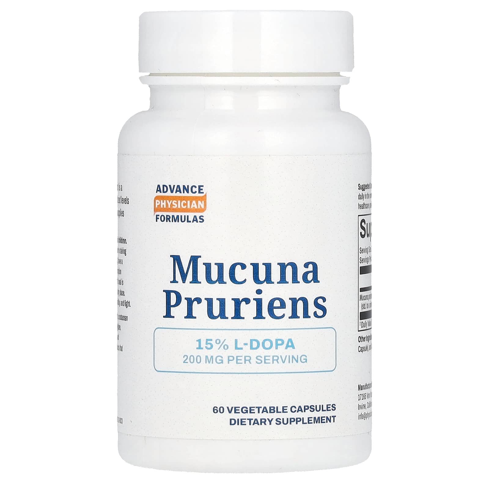 Advance Physician Formulas Mucuna Pruriens 200 мг 60 капсул