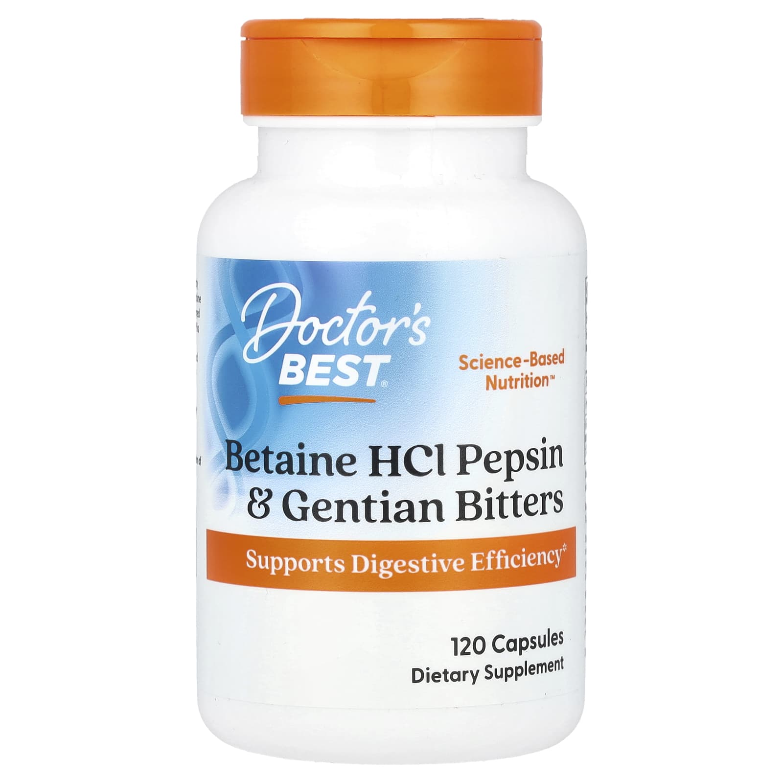Doctor’s Best Betaine HCl Pepsin Gentian 120 капсул