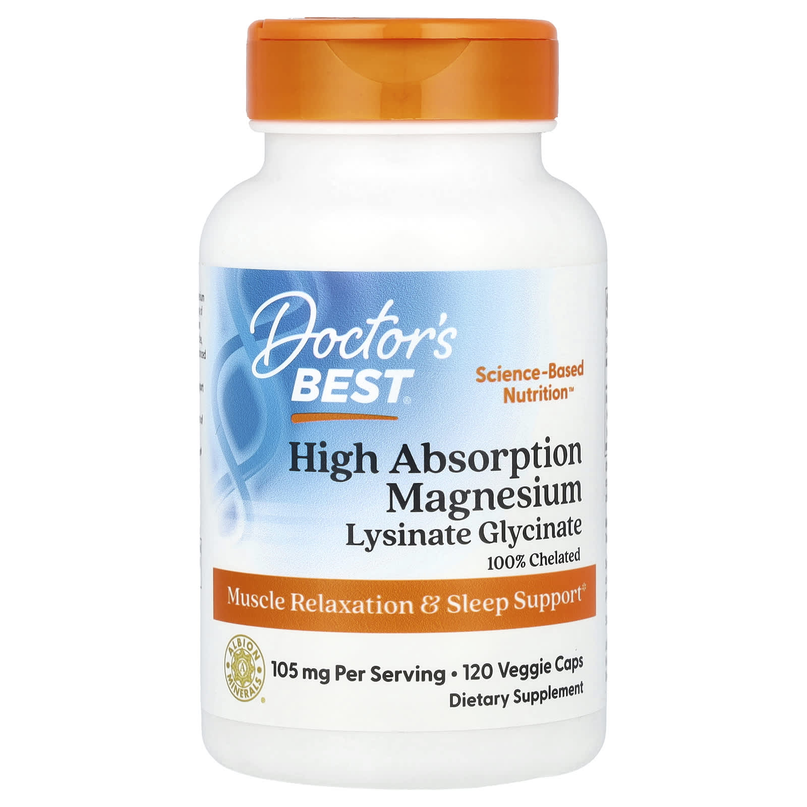 Doctor's Best High Absorption Magnesium 120 капсул