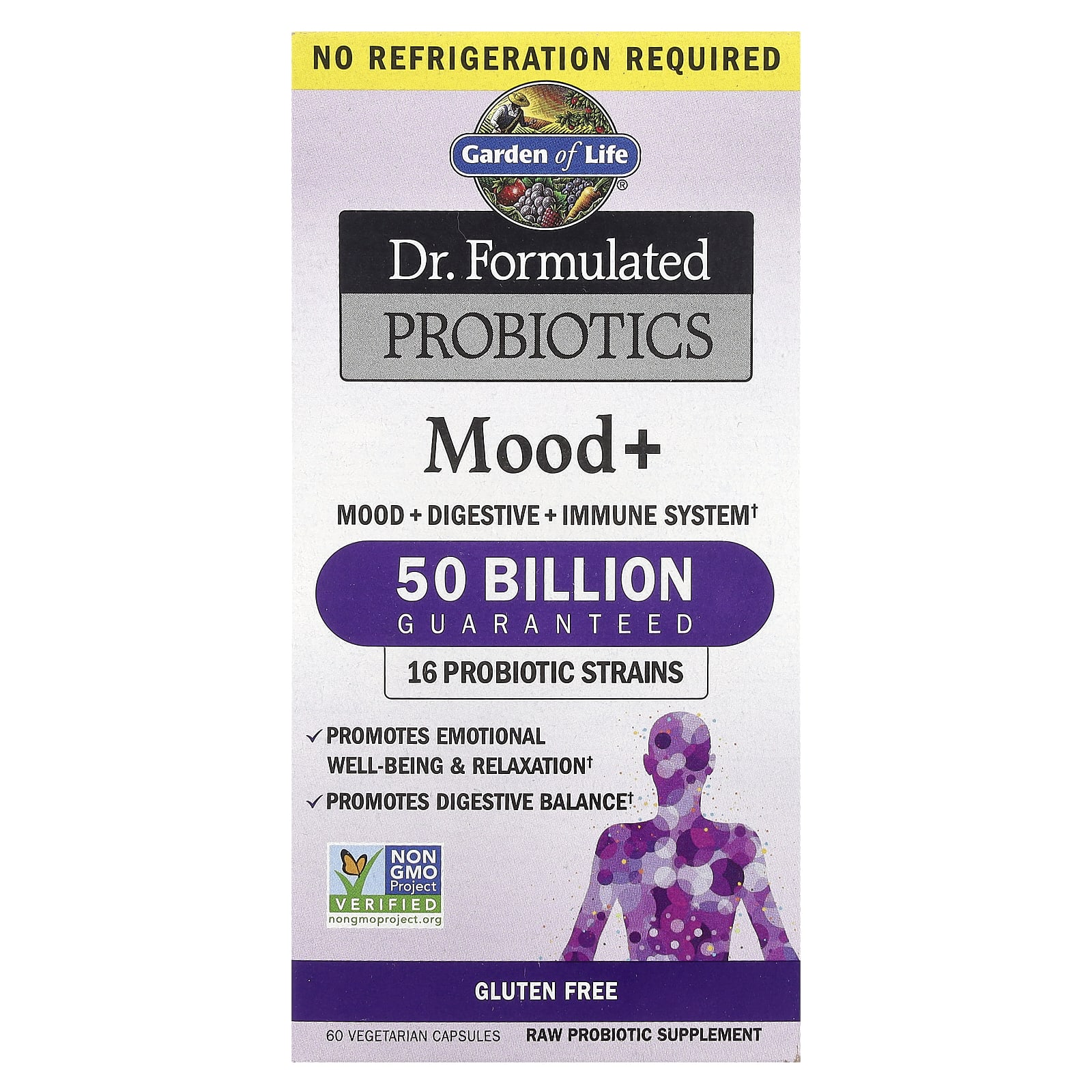 Garden of Life Dr Formulated Probiotics Mood 60 вегетарианских капсул
