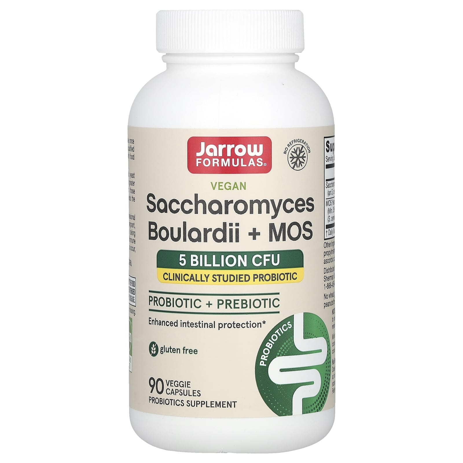 Jarrow Formulas Saccharomyces Boulardii MOS 5 млрд КОЕ 90 растительных капсул