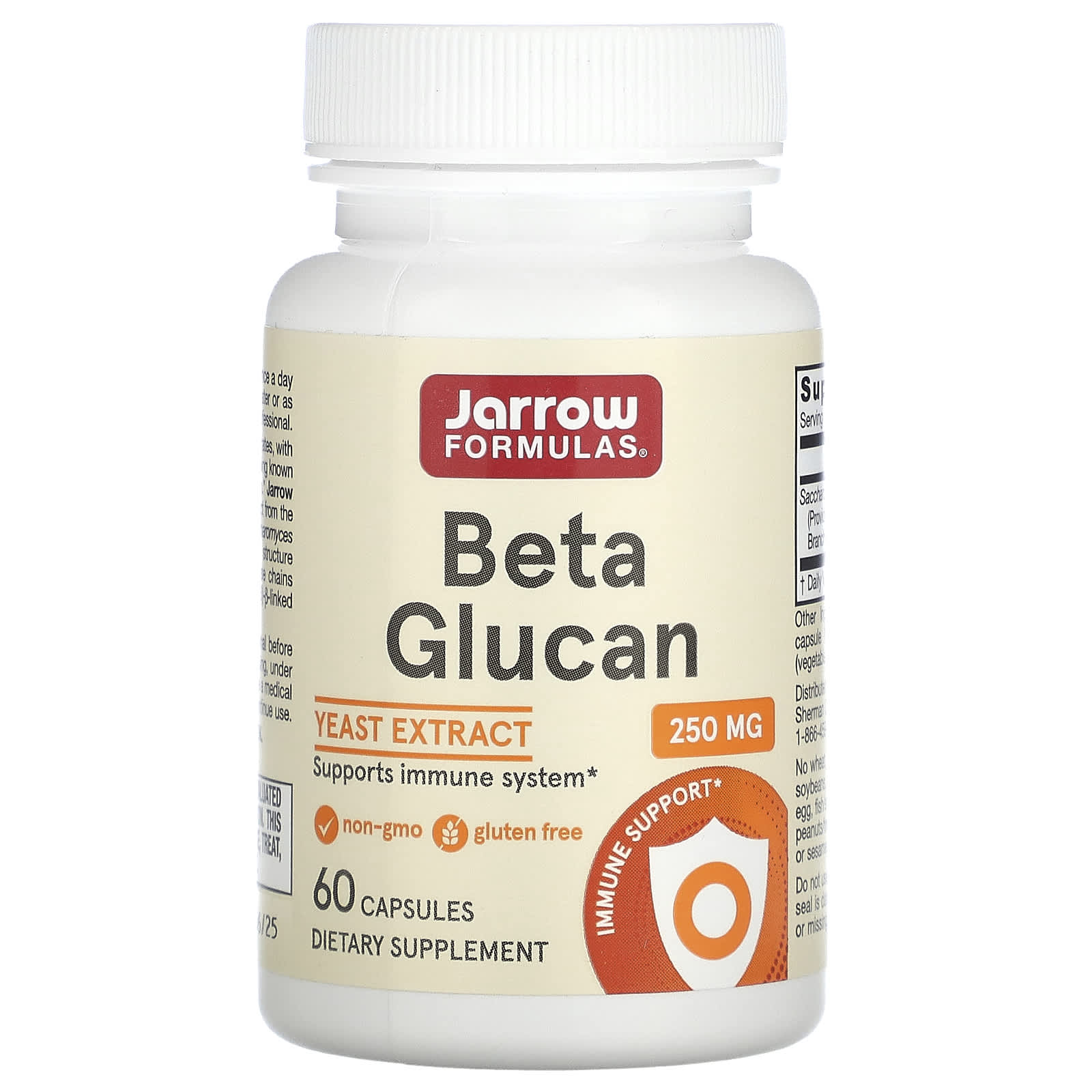 Jarrow Formulas Beta Glucan 250 мг 60 капсул