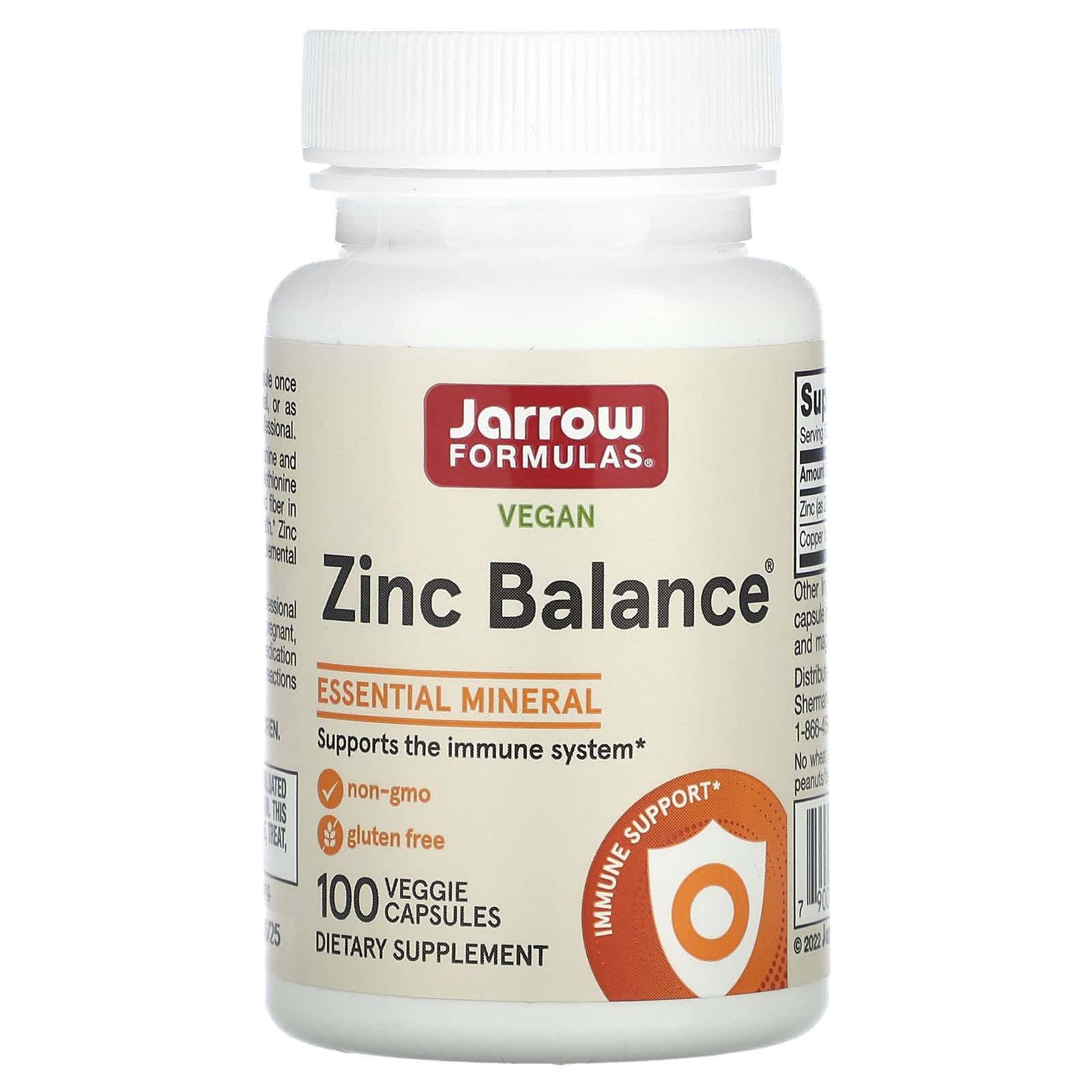 Jarrow Formulas Zinc Balance цинк 100 растительных капсул