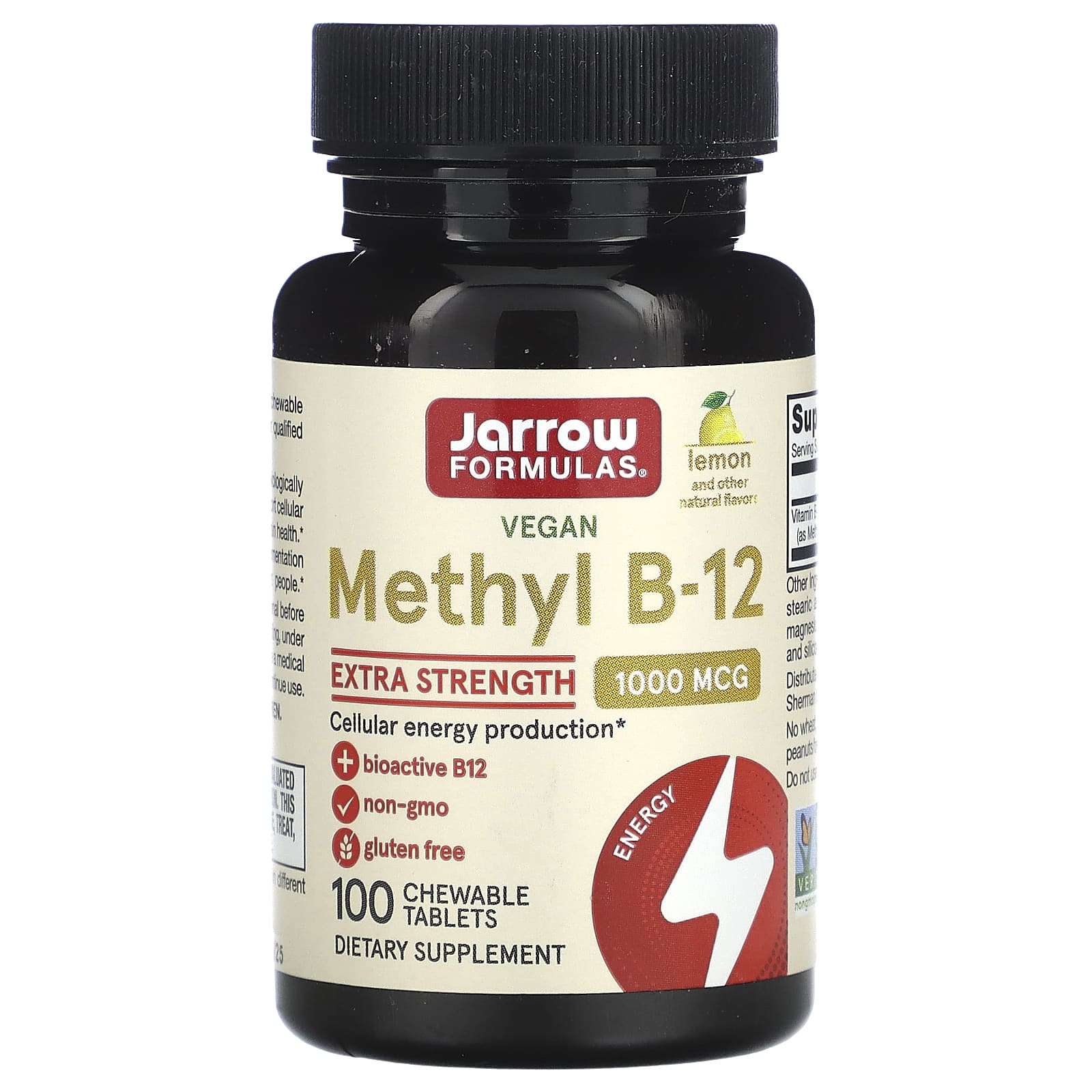Jarrow Formulas Methyl B12 Lemon 1000 мкг 100 жевательных