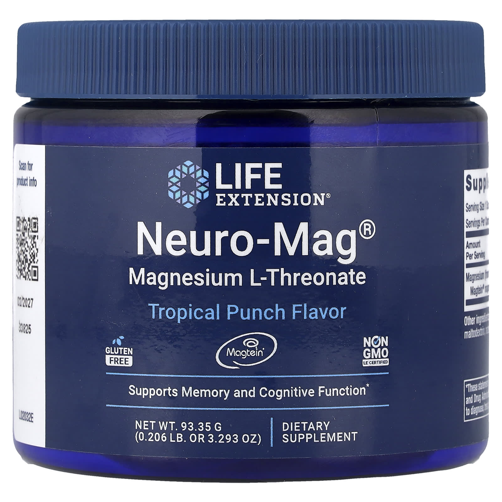 Life Extension Neuro-Mag L-треонат магния порошок 93 г