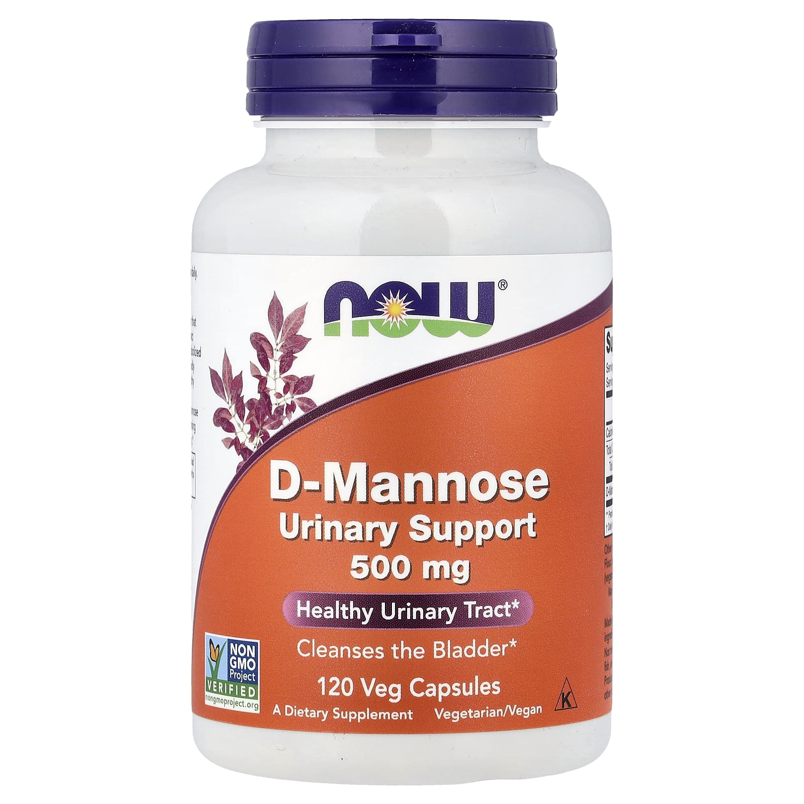 NOW Foods D-Mannose 500 мг 120 капсул