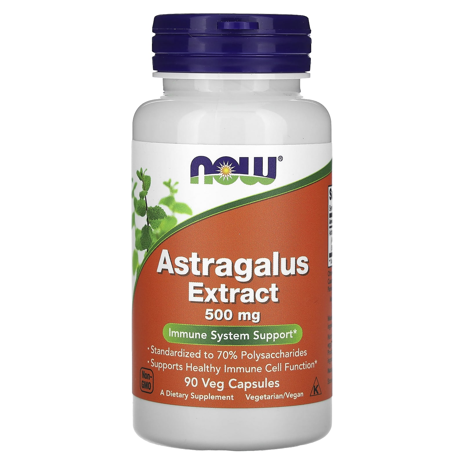 NOW Foods Astragalus Extract 500 мг 90 капсул