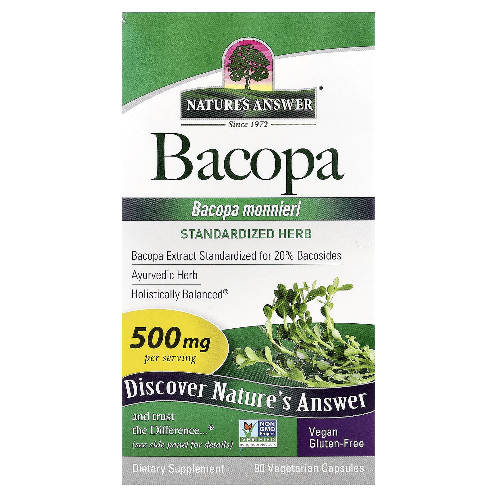 Nature's Answer Bacopa 500 мг 90 капсул