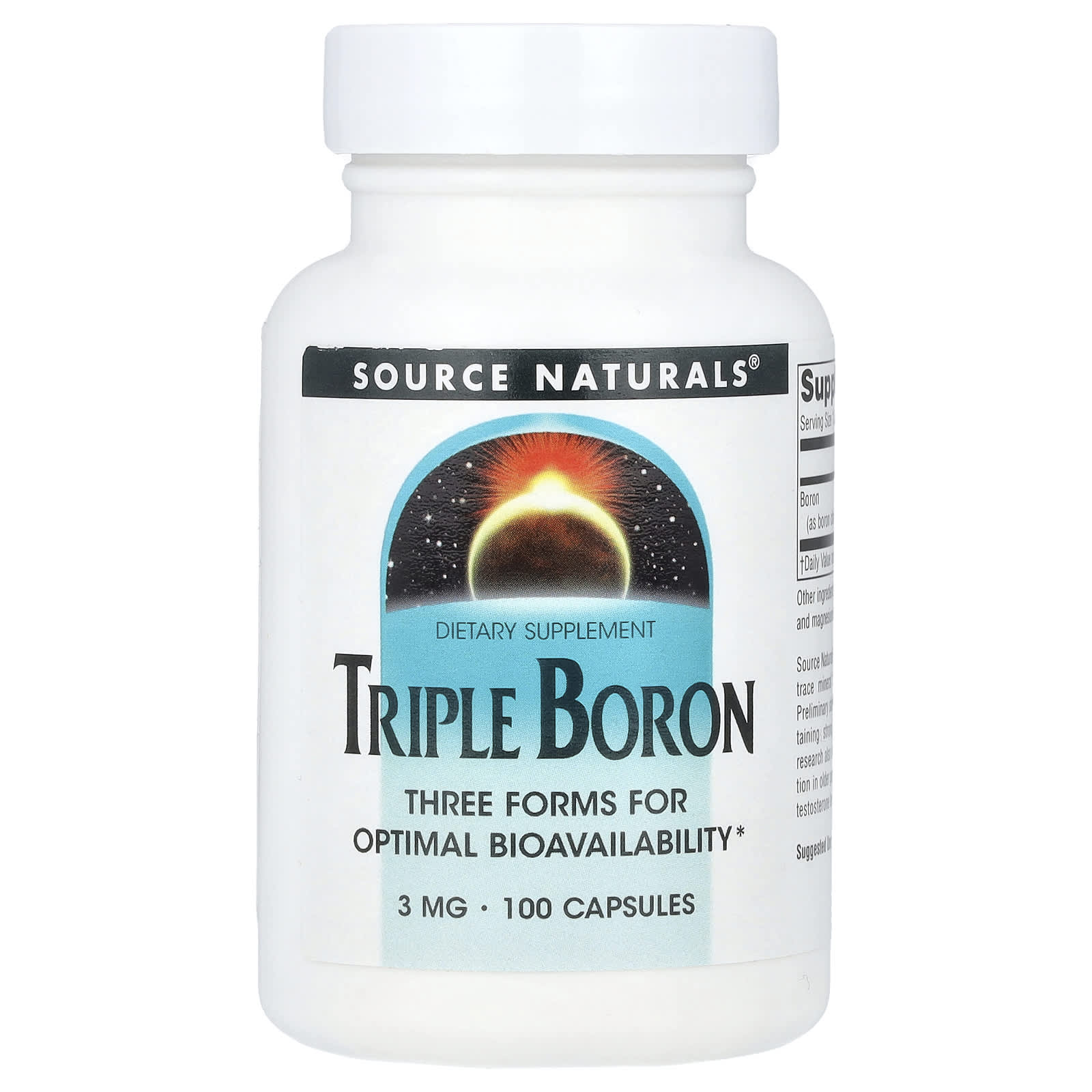 Source Naturals Тройной бор 3 мг 100 капсул