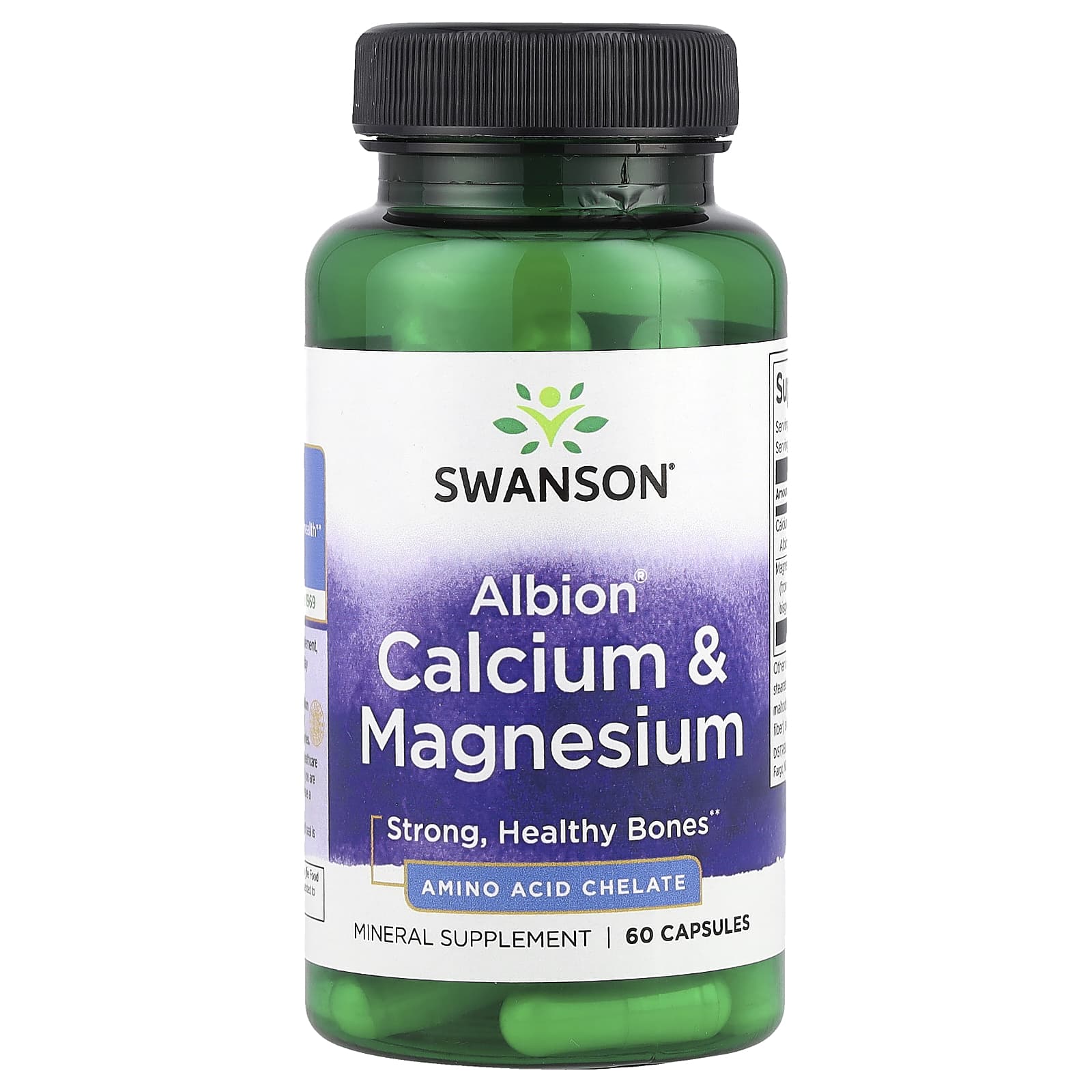 Swanson Albion Calcium Magnesium 60 капсул