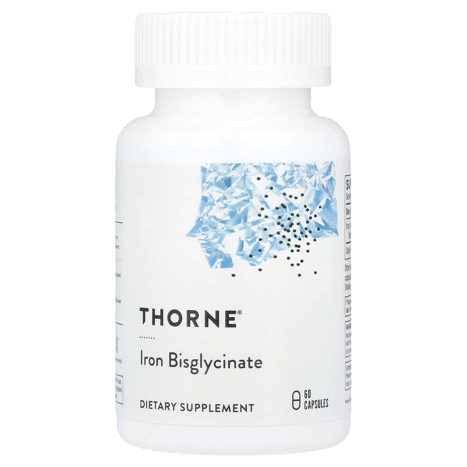 Thorne Iron Bisglycinate 25 мг 60 капсул