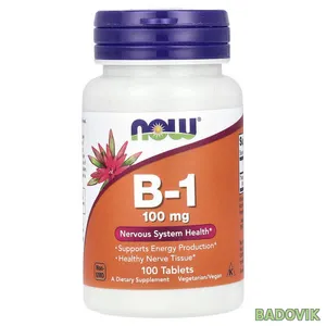 NOW Foods, B1, 100 мг, 100 таблеток