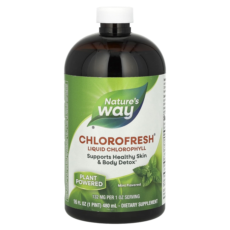 Nature's Way, Chlorofresh, жидкий хлорофилл, мята, 480 мл