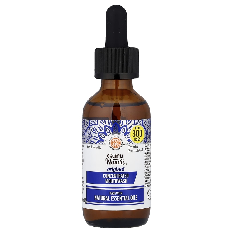 GuruNanda, ополаскиватель для рта, дикая мята, 59 мл