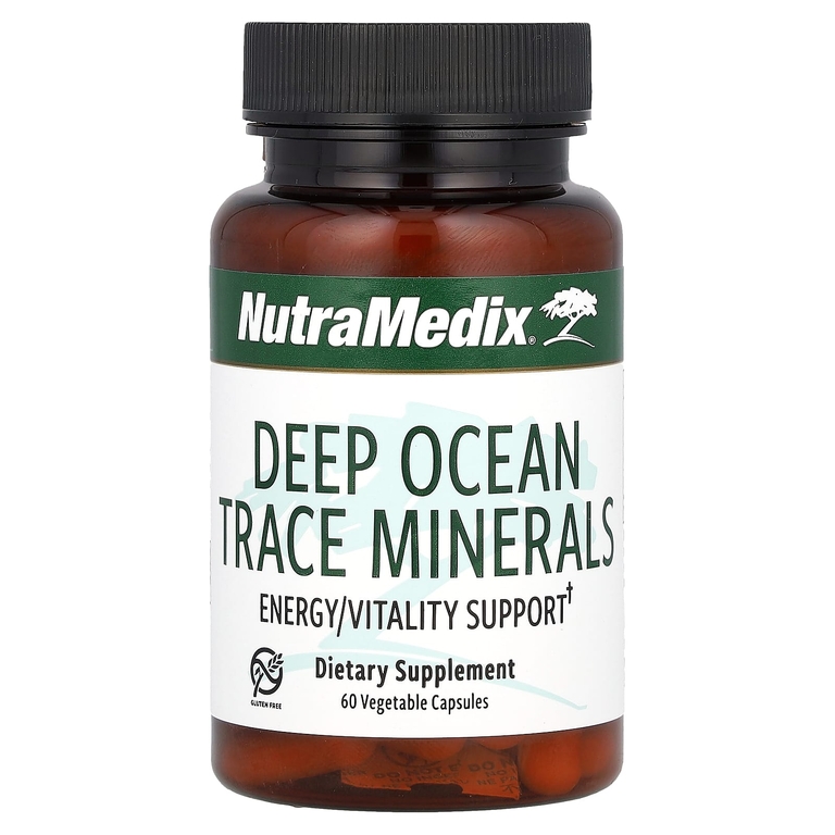 NutraMedix, Deep Ocean Trace Minerals, поддержка энергии / жизнеспособности, 60 растительных капсул (500 мг на капсулу)