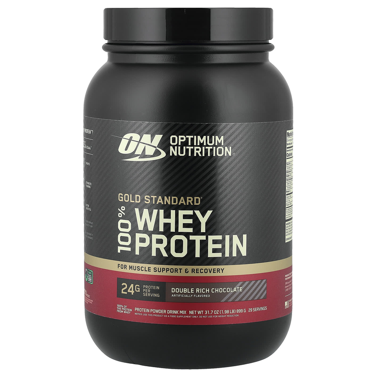 Optimum Nutrition, Gold Standard® 100% сывороточный протеин, со вкусом двойного шоколада, 899 гр